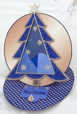Blue Christmas Tree If Easle Kit by Gill Middleton