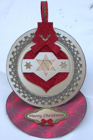 Red Christmas Decoration If Easel Kit by Gill Middleton