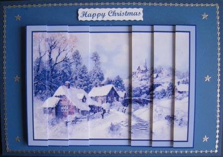 Blue Winter Scene Side Stacker by Gill Middleton