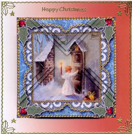 Choirboy Knocking 2 Vintage Lace Mini 4in Triangle Stacker by Gill Middleton