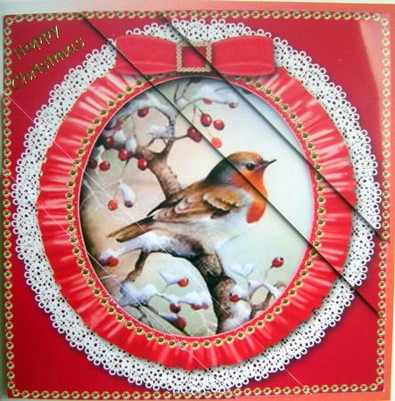 Christmas Robin 1 Duo Corner Stacker by Gill Middleton
