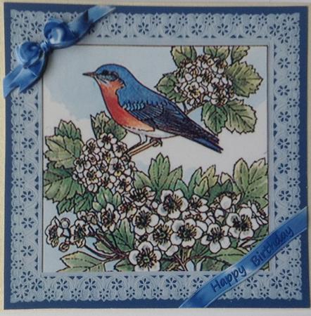 Ribbons and Lace - Blue Bird by Gill Middleton