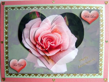 Hearts and Roses - Shaped Pyramid by Gill Middleton
