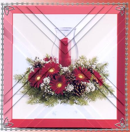 Christmas Gerberas - Red - Shattered Pyramid by Gill Middleton