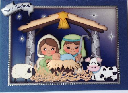 Cute Nativity with Animals Sbs by Gill Middleton