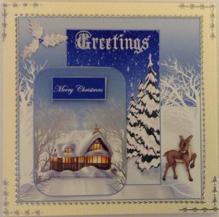 Winter Wonderland Card Front with Topper by Gill Middleton