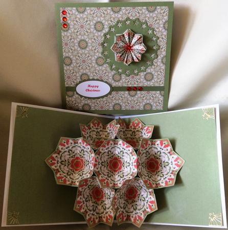 Pop-flower Card Kit - Christmas Star by Gill Middleton
