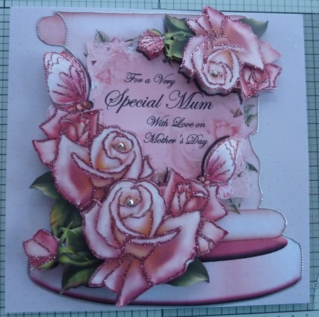 Rose Pink Scroll by Gillian Brooks
