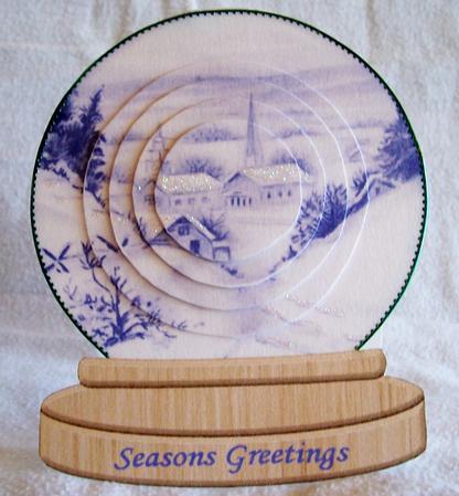 Blue Winter Scene Snow Globe by Gillian Jenner