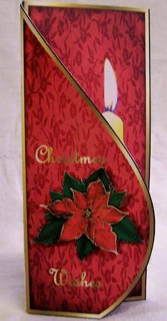 Christmas Teardrop Card Decoupage by Gillian Jenner