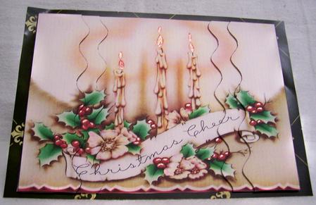 Christmas Cheer Candles Wavy Side Stacker by Gillian Jenner