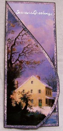 Snowy Winter Scene - Tear Drop Card by Gillian Jenner
