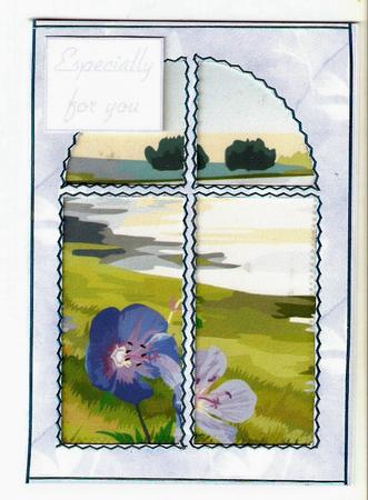 Pretty Flowers by the River Window Card Kit by Gillian Jenner