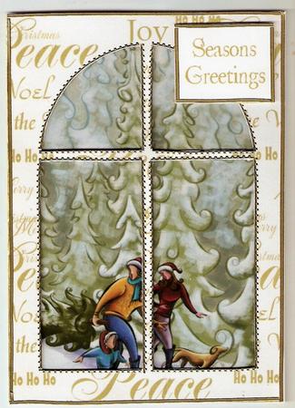 Walking Through the Winter Woods Window Card Kit by Gillian Jenner