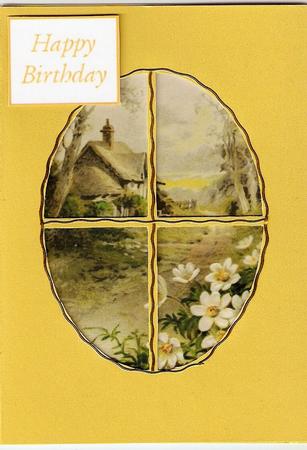 Country Cottage Window Card by Gillian Jenner