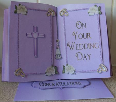 On Your Wedding Day Easel Book Card with Decoupage Featured Gallery Photo