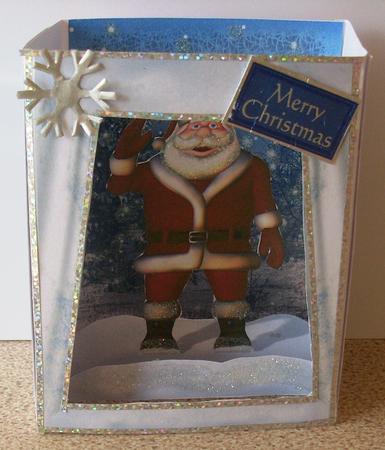 Jolly Santa Theatre Card by Gillian Lowry