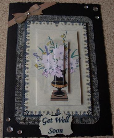 Flowers in Vase with Frame by Gillian Lowry