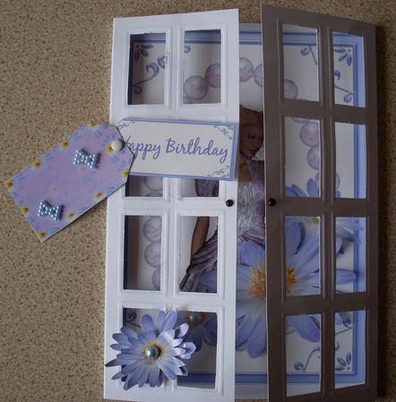 Portrait Pearls & Anemone Card Front by Gillian Lowry