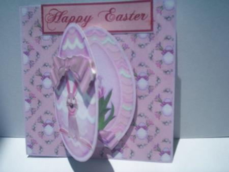 Opening Easter Egg Quick Card - Pink by Gillian Mahoney