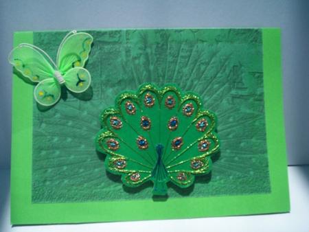 Peacock Backing Paper by Gillian Mahoney