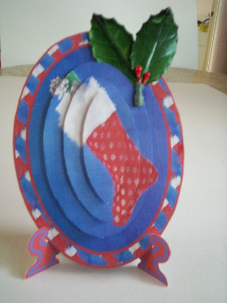 Christmas Stocking Plate Card Kit, Seasons Greetings by Gillian Mahoney