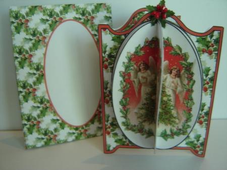 3D Vintage Angels with Holly Card Kit by Gillian Mahoney