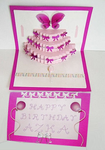 Birthday Cake Pop Up Insert by Gillian Mahoney