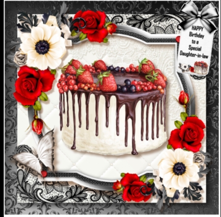 Chocolate Strawberry Cake by Gillian Sollis