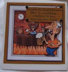 (hic) Another Drink Card Topper by Gillian Wolstenholme