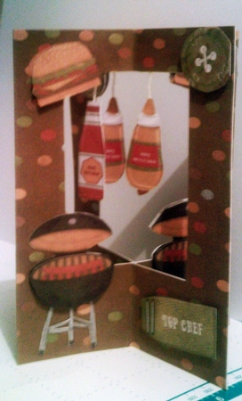 BBQ KING STAR DANGLE BIRTHDAY OR FATHERS DAY CARD by Gillian Wolstenholme