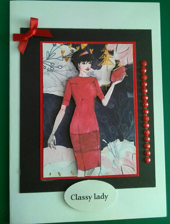 Classy Lady Quick Card by Gillian Wolstenholme