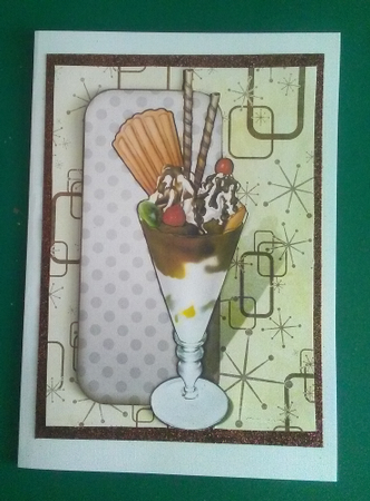Ice Cream Sundae Chocolate A4 by Gillian Wolstenholme