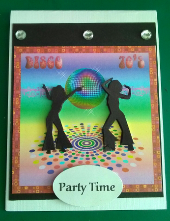 Disco Diva 7x7 Quick Card by Gillian Wolstenholme