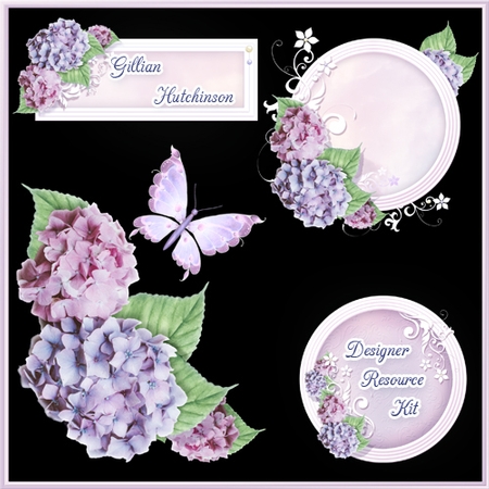 DESIGNER RESOURCE HYDRANGEA RESOURCE KIT by Pixel Lane