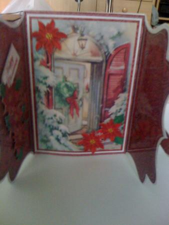 Christmas Door Red Buckle Bracket Mini Card Kit by Gisela Heinen