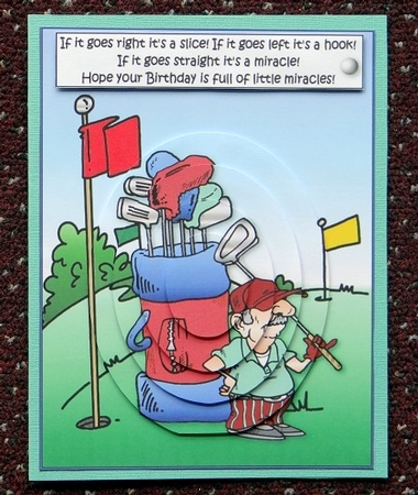 The Golfing Miracle Oval Pyramid by Giselle Topper