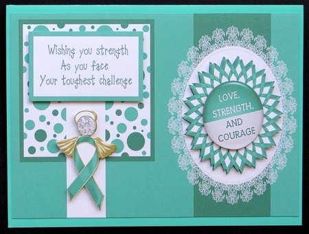 Cervical / Ovarian Cancer Card by Giselle Topper