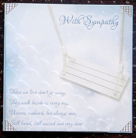 Those We Love Don't Go Away Male Sympathy Card by Giselle Topper