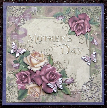 8x8 Vintage Roses for Mothers Day by Giselle Topper