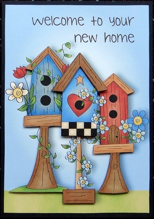 Welcome to Your New Home - Birdhouse by Giselle Topper