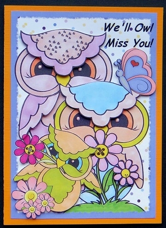A4 We'll Owl Miss You by Giselle Topper