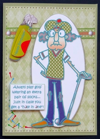 Gus and His Golfing Socks Quick Card by Giselle Topper