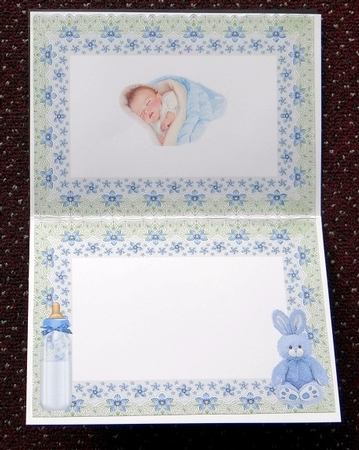 Sweet Dreams Baby Boy in Floral Frame Insert by Giselle Topper