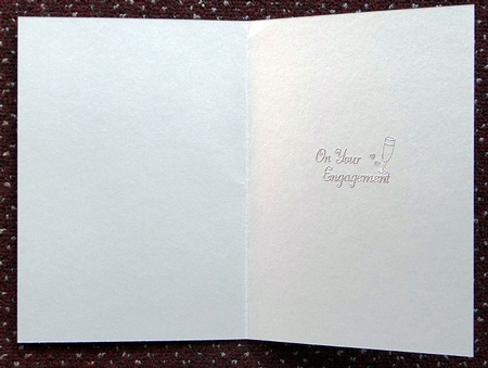 Engagement Silhouette 4 Square Red Heart Card by Giselle Topper