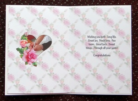 Two Hearts One Love Wedding Insert by Giselle Topper