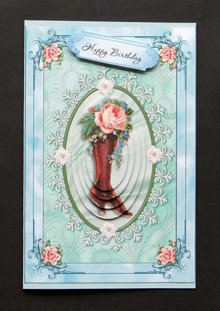 Vintage Fashion Boot Card Front BN by Giselle Topper