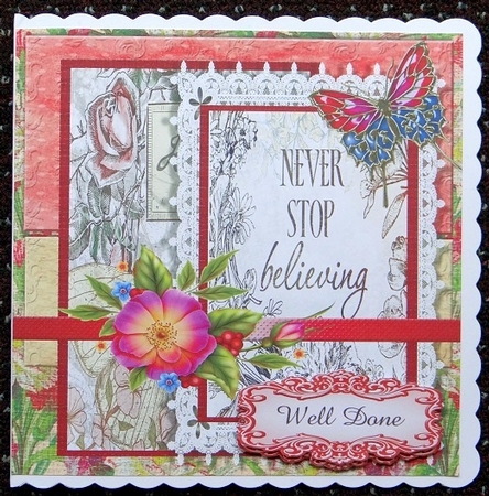 Never Stop Believing.  Card Front Mini Kit  by Giselle Topper