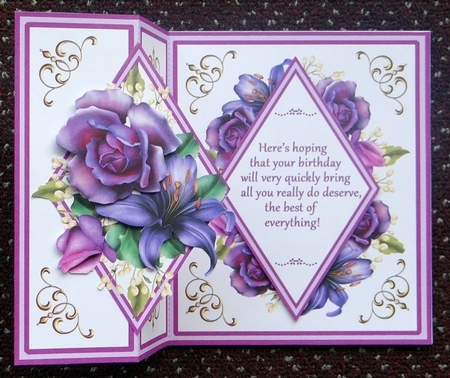 DFB Purple Roses & lilies (Birthday) by Giselle Topper