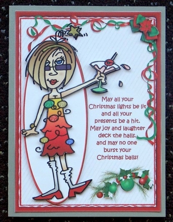 J.J May your Christmas be a hit quick card  by Giselle Topper